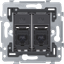 2 RJ45 connections UTP cat. 6A, PoE++ ready, flat model, incl. base 71 thumbnail 2