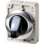 Illuminated selector switch actuator, RMQ-Titan, With thumb-grip, momentary, 3 positions, White, Metal bezel thumbnail 8