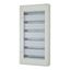 Complete surface-mounted flat distribution board with window, white, 24 SU per row, 6 rows, type C thumbnail 4