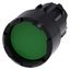 Pushbutton, 22 mm, round, plastic, green, Front ring, raised, castellated momentary 3SU1000-0DB40-0AA0-Z Y15 thumbnail 1