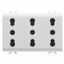 ITALIAN STANDARD TRIPLE SOCKET-OUTLET 250V ac - 3X2P+E 16A DUAL AMPERAGE - P11-P17 - 3 MODULES - GLOSSY WHITE - CHORUSMART thumbnail 2