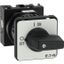 On-Off switch, T0, 20 A, centre mounting, 1 contact unit(s), 2 pole, with black thumb grip and front plate thumbnail 8