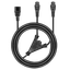 2.5m IEC C14 an 2x C5 Mains Cable IEC C14 Connector to 2x IEC C5 Connector thumbnail 2