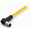 System bus cable M12B plug angled 5-pole yellow thumbnail 2