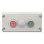 Housing, Pushbutton actuators, Indicator lights, Enclosure, momentary, 2 NC, 2 N/O, Screw connection, Number of locations 2, Grey, inscribed, Bezel: t thumbnail 9