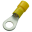 Cable lug ring 4.0-6.0 M6 yellow insulated PVC thumbnail 2