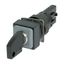 Key-operated actuator, 2 positions, black, maintained thumbnail 2