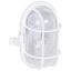 Bulkhead light - IP 44 - IK 06 - oval 60 W -E27 -plastic grid screw fixing-white thumbnail 2
