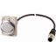 Indicator light, Flat, Cable (black) with M12A plug, 4 pole, 1 m, Lens white, LED white, 24 V AC/DC thumbnail 1