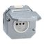 5518-2969 B Socket outlet with earthing pin, with hinged lid, for multiple mounting thumbnail 3