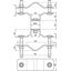 Fixing clamp for pipes D 40mm w. spacer 35mm for supp. tubes D 45-65mm thumbnail 2