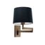 ARTIS ARTICULATED BRONZE WALL LAMP BLACK LAMPSHADE thumbnail 1