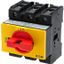 On-Off switch, P3, 63 A, service distribution board mounting, 3 pole, Emergency switching off function, with red thumb grip and yellow front plate, Lo thumbnail 5