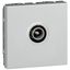 TV socket Mosaic - single - male Ø9.52 mm - 2 modules - alu thumbnail 2