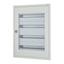 Complete flush-mounted flat distribution board with window, grey, 33 SU per row, 4 rows, type C thumbnail 1
