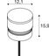 M-POL S Polehead, Louver lamp head, anthracite, 19W, 260/270lm, 2700/3000K, CRI90, DALI thumbnail 1