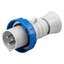 STRAIGHT PLUG HP - IP66/IP67/IP68/IP69 - 2P+E 16A 200-250V 50/60HZ - BLUE - 6H - SCREW WIRING thumbnail 1