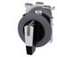 Selector switch, illuminable, 30 mm, round, Metal, matte, white, selector switch, long, front ring for flush installation, 3 switch positions I-O-II,  3SU1062-2EL60-0AA0-Z Y15 thumbnail 1