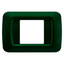 TOP SYSTEM PLATE - IN TECHNOPOLYMER GLOSS FINISHING - 2 GANG - RACING GREEN - SYSTEM thumbnail 1