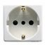 ITALIAN/GERMAN STANDARD SOCKET-OUTLET 250V ac - 2P+E 16A - P30 - 2 MODULES - SYSTEM WHITE thumbnail 2