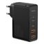 Wall Quick Charger GaN2 Pro 100W 2xUSB + 2xUSB-C QC4+ PD3.0 with USB-C Cable, Black thumbnail 4