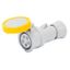 STRAIGHT CONNECTOR HP - IP66/IP67/IP68/IP69 - 3P+N+E 32A 100-130V 50/60HZ - YELLOW - 4H - SCREW WIRING thumbnail 1