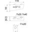 MWAG 12 11 A4 Wall and support bracket for mesh cable tray B110mm thumbnail 2