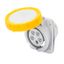 10° ANGLED FLUSH-MOUNTING SOCKET-OUTLET HP - IP66/IP67 - 3P+E 16A 100-130V 50/60HZ - YELLOW - 4H - SCREW WIRING thumbnail 2