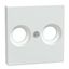 Central plate for antenna socket-outlets 2 holes, active white, glossy, System M thumbnail 3