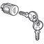 Key barrel type 1242E - for XL³ metal or transparent door - supplied with 2 keys thumbnail 1