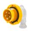 90° PLUG - IP67 - 3P+N+E 32A 100-130V 50/60HZ - YELLOW - 4H - SCREW WIRING thumbnail 2