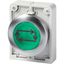 Illuminated pushbutton actuator, Flat Front (drilling dimensions 30.5 mm), flat, momentary, green, inscribed, Front ring stainless steel thumbnail 3