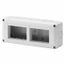 PROTECTED ENCLOSURE FOR SYSTEM DEVICES - HORIZONTAL MULTIPLE - 6 GANG - MODULE 3x2 - RAL 7035 GREY - IP40 thumbnail 2