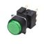 Pushbutton complete, dia. 16 mm, lighted lamp 24 VAC/VDC, round, green thumbnail 2