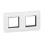 099474 Mosaic plate with support for 2 x 2 modules horizontal mounting - white thumbnail 1