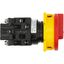 Main switch, T0, 20 A, flush mounting, 2 contact unit(s), 3 pole, Emergency switching off function, With red rotary handle and yellow locking ring, Lo thumbnail 24