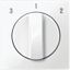 Central plate for fan rotary switch, polar white, glossy, System M thumbnail 4