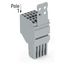 2-conductor female connector Push-in CAGE CLAMP® 1.5 mm² gray thumbnail 1