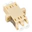 FO Coupler LC-Duplex,Plastic,Multimode,zirc,flange,beige,ECO thumbnail 1