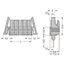 Female connector for rail-mount terminal blocks 0.6 x 1 mm pins straig thumbnail 3