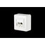 Modul wall outlet surface mounted 2 port unequipped pure white thumbnail 2