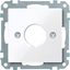 Central plate for command devices, active white, glossy, System M thumbnail 1