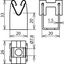 Conductor holder DEHNgrip Cu f. Rd 8mm H 20mm with fixing bore 7.8mm thumbnail 2