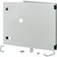 Opening metal front plate for drawer, NZM, ventilated, H=450mm, IP31, grey thumbnail 3