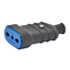 PORTABLE SOCKET-OUTLET - ITALIAN STANDARD - 2P+E 10/16A 250V ac - TYPE P17 DUAL AMPERAGE - SLATE thumbnail 1