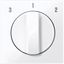 Central plate for fan rotary switch, active white, glossy, System M thumbnail 2