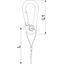 QWT SK 1 1M G Suspension wire with eyelet carabiner 1x1000mm thumbnail 2