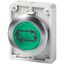 Illuminated pushbutton actuator, Flat Front (drilling dimensions 30.5 mm), flat, momentary, green, inscribed, Front ring stainless steel thumbnail 4