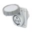 10° ANGLED FLUSH-MOUNTING SOCKET-OUTLET HP - IP66/IP67 - 2P+E 32A >250V d.c. - GREY - 8H - SCREW WIRING thumbnail 2