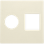 Finishing set for single coaxial connection and network connection RJ4 thumbnail 1